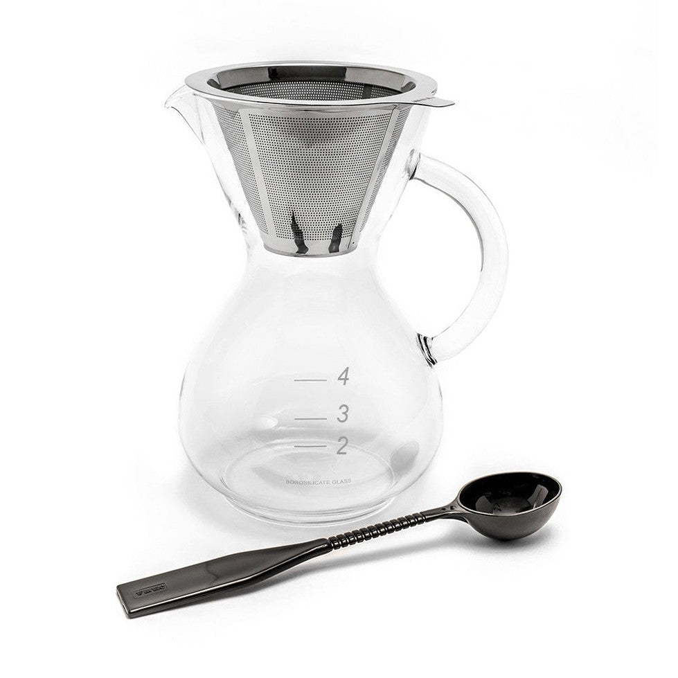Yama Glass Coffee Drip Pot w/ Glass Handle & Filter Cone - 20oz