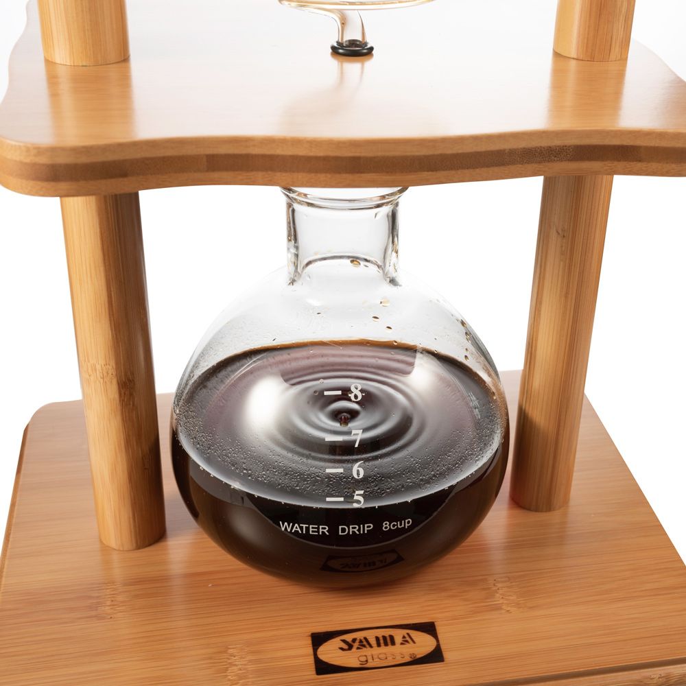 YAMA 6-8 CUP COLD DRIP MAKER STRAIGHT WOOD FRAME (32OZ)
